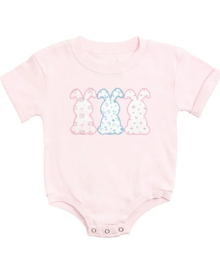 Floral Bunny Patch Bubble Romper