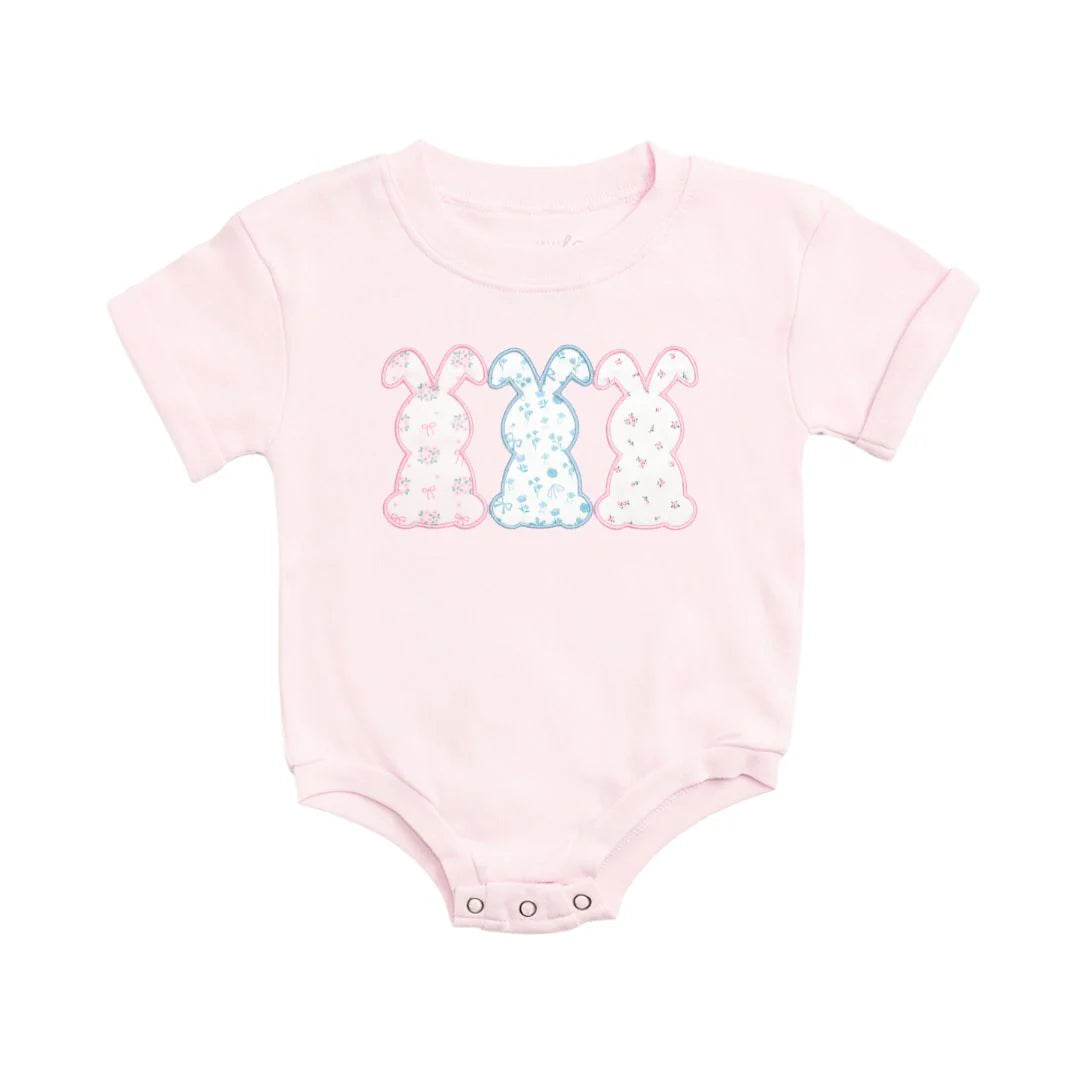 Floral Bunny Patch Bubble Romper