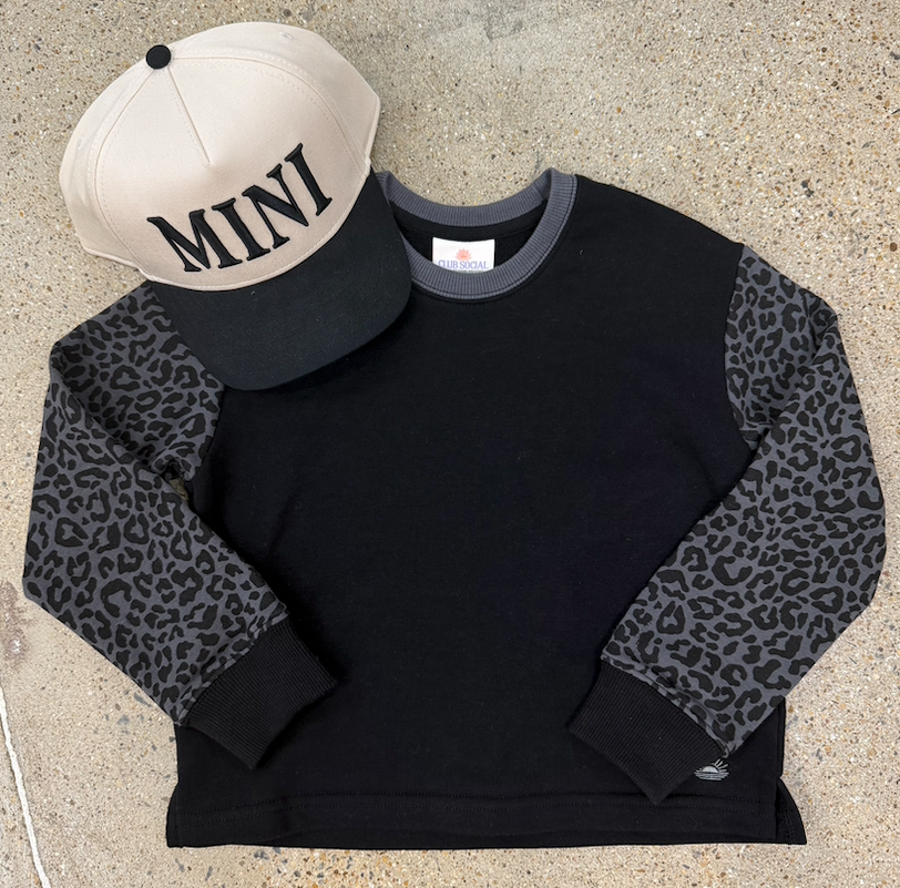 Day Off Crewneck | Midnight Cheetah