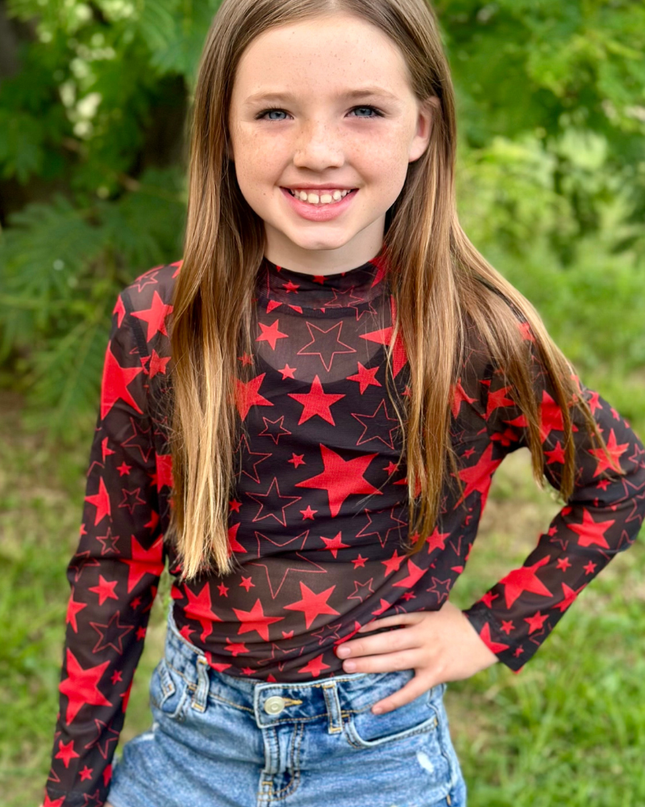 Go Team Go Red And Black Kids Mesh