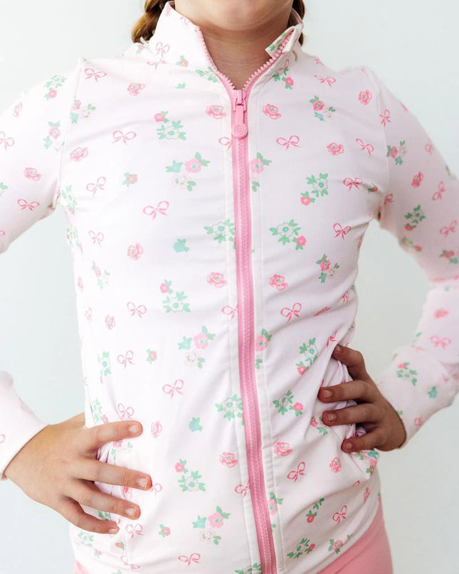 Graceful Garden Full-Zip Ruffle Active Jacket