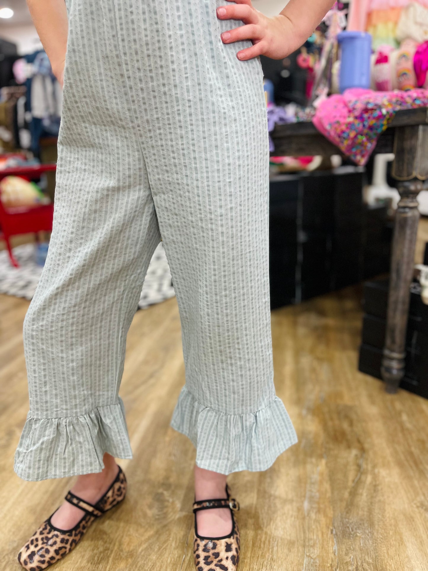 Dobby Smock Waist Jumper | Light Blue