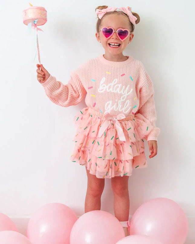 Birthday Girl Sprinkle Knit Sweater