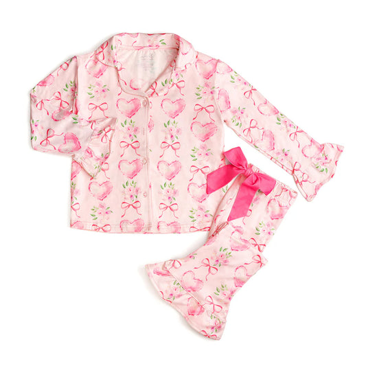Heart Floral Trellis Valentine’s Day Lounge Set
