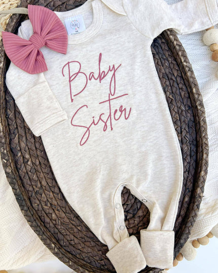 Baby Romper | Baby Sister Pink