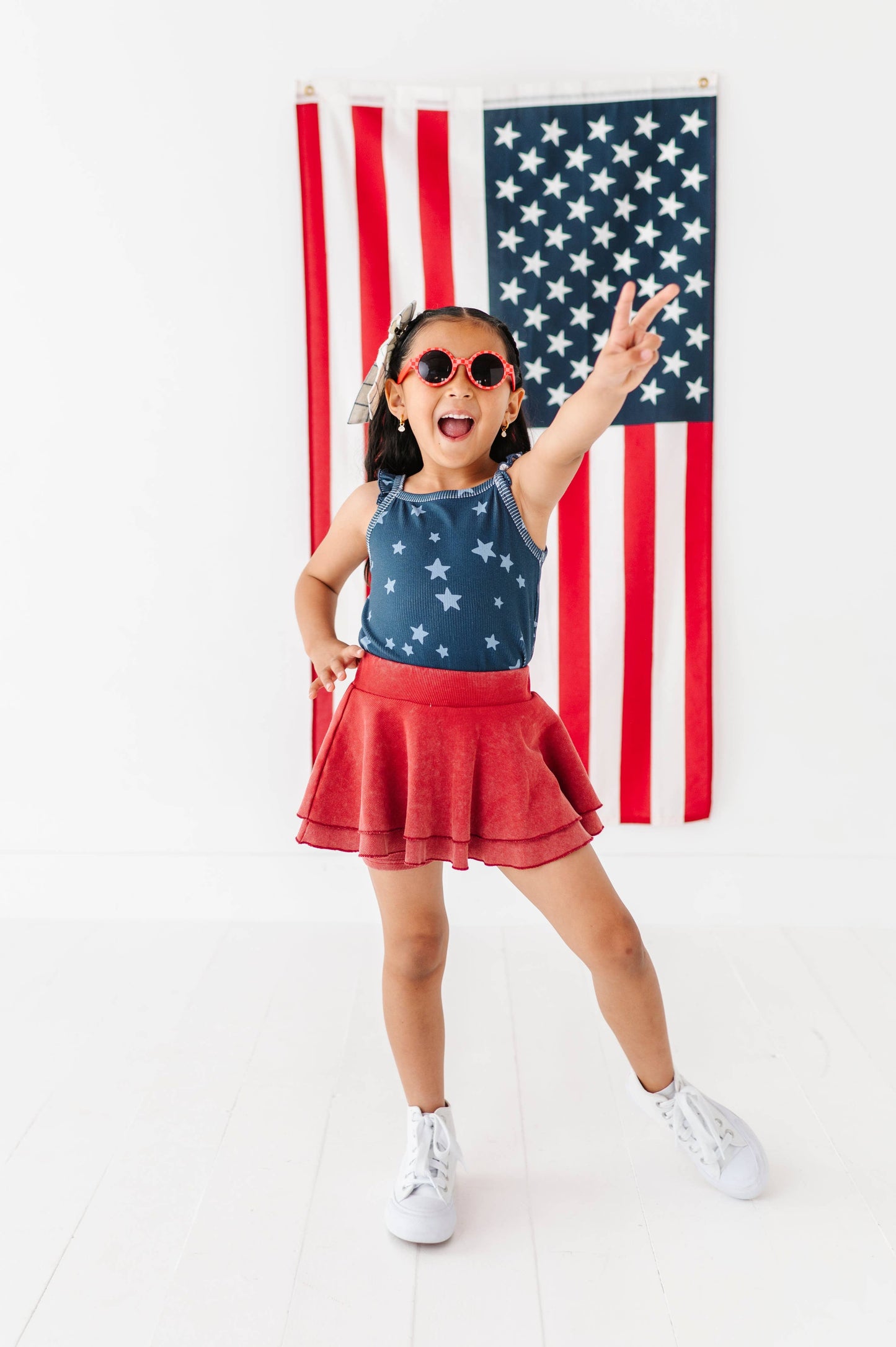 Spangled Star Ribbed Tank | JUNE 10