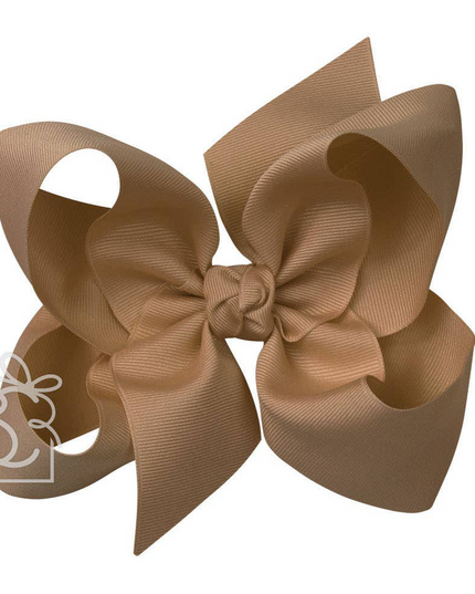 6" Solid Grosgrain Bow | Taupe