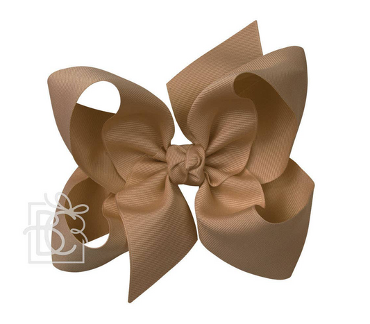 6" Solid Grosgrain Bow | Taupe