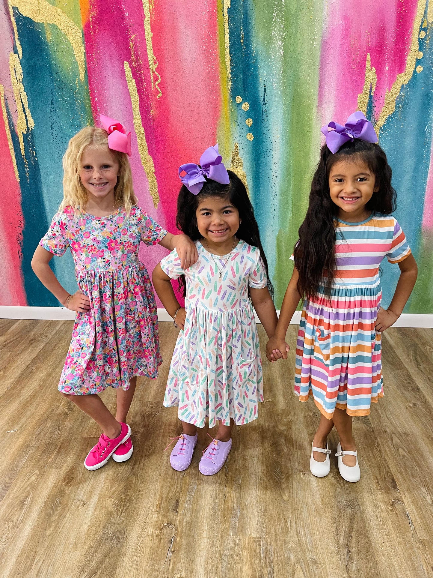 Color Crayons Twirl Dress