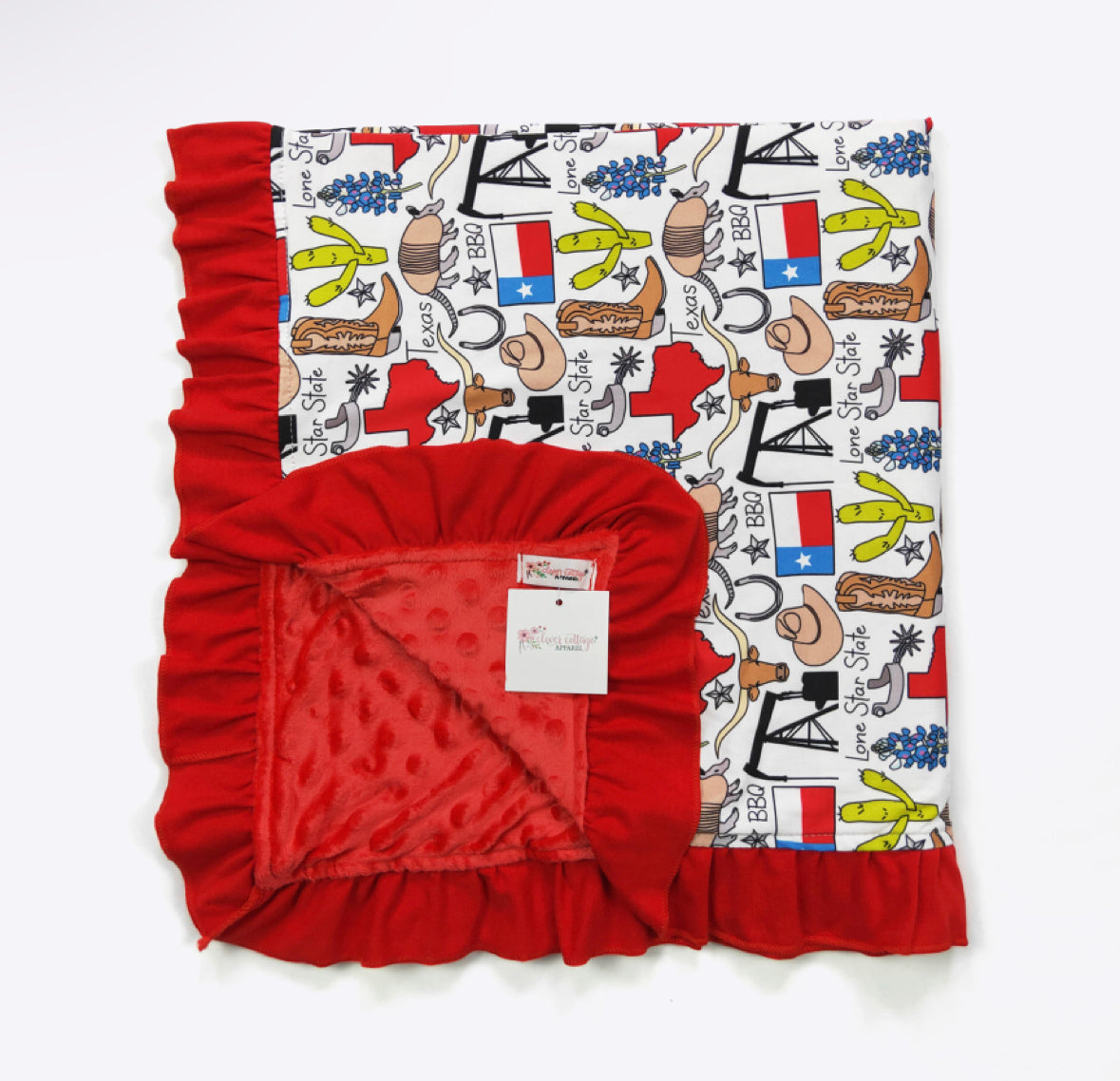Minky Ruffle Baby Blanket