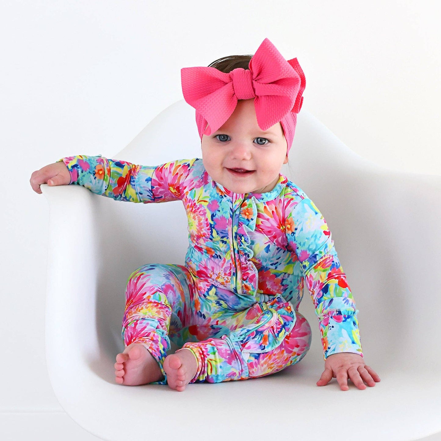 Bianca Ruffle ZIP Bamboo Floral Sleepies