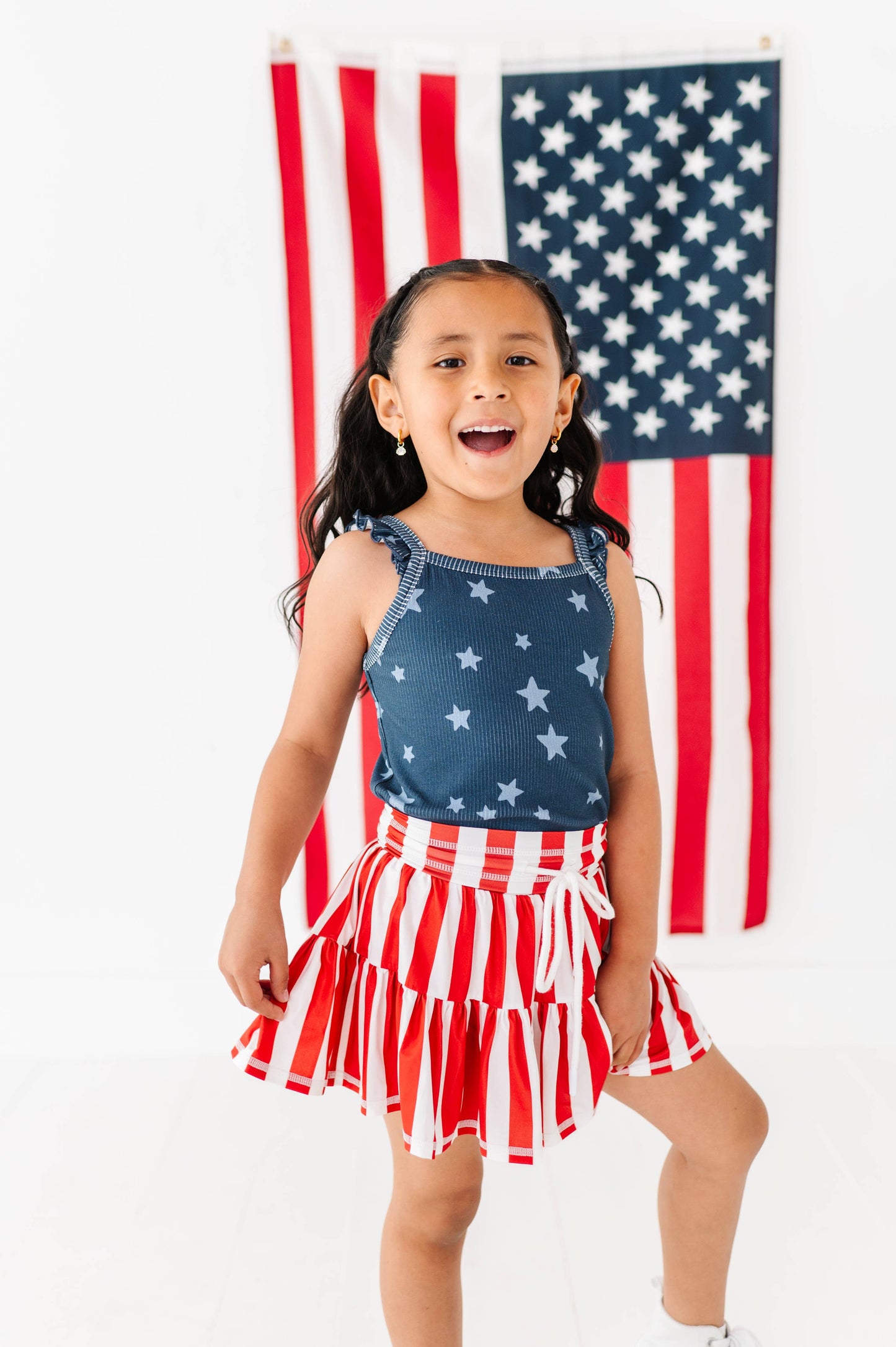 Spangled Star Ribbed Tank | JUNE 10