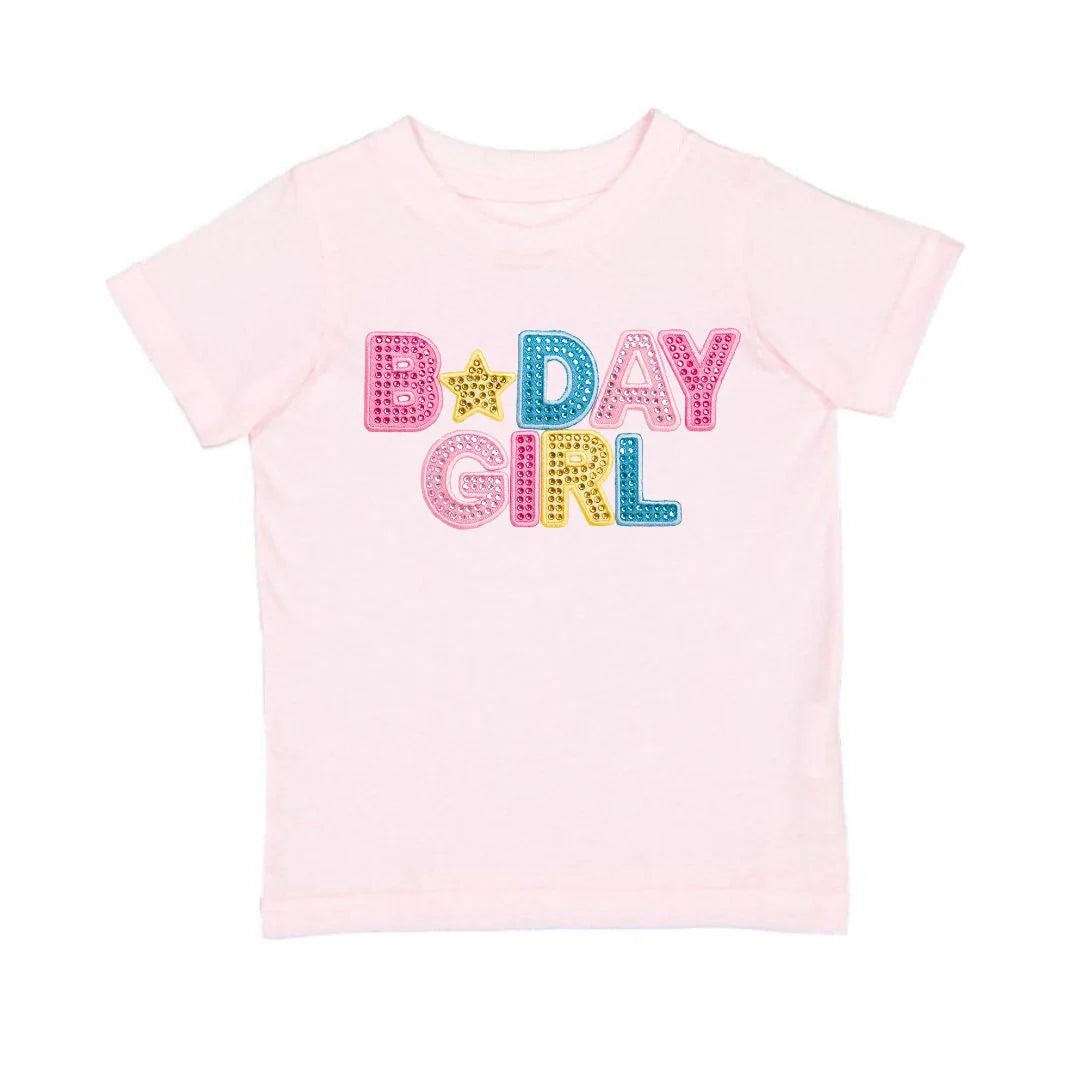 Birthday Girl Rhinestone Patch Tee