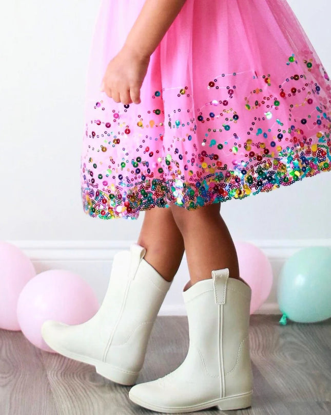 Raspberry Confetti Tutu Dress