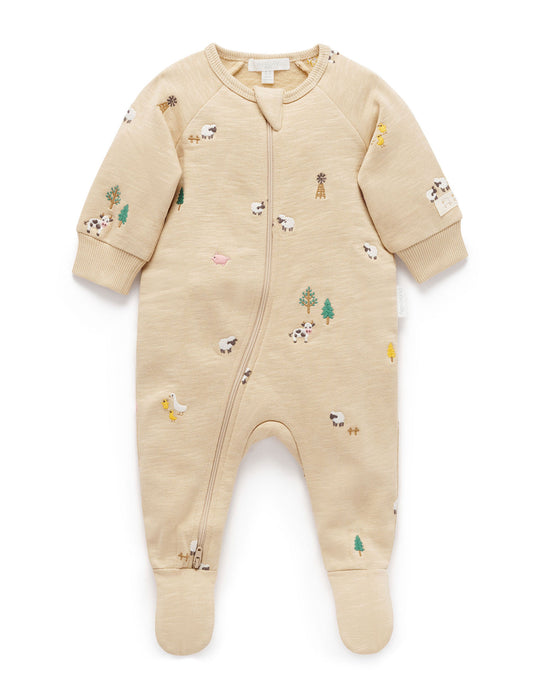 Farm Friends Embroidered Fleece