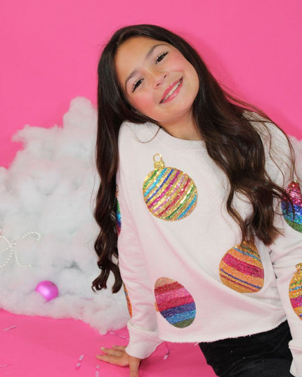 All Over Sequins Ornament Sweatshirt