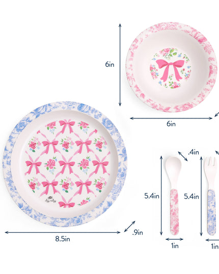 Itzy Bistro™ - 4 piece dining set: Ribbons & Roses