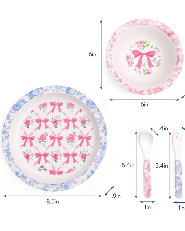 Itzy Bistro™ - 4 piece dining set: Ribbons & Roses