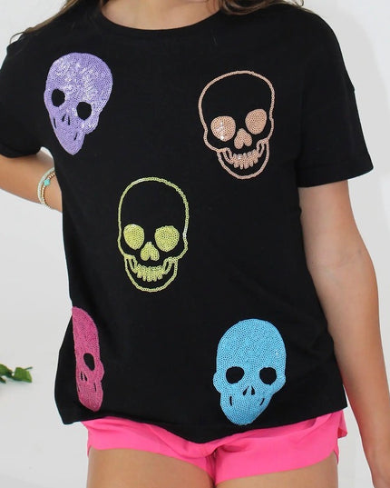 Sequin Skelly Tee