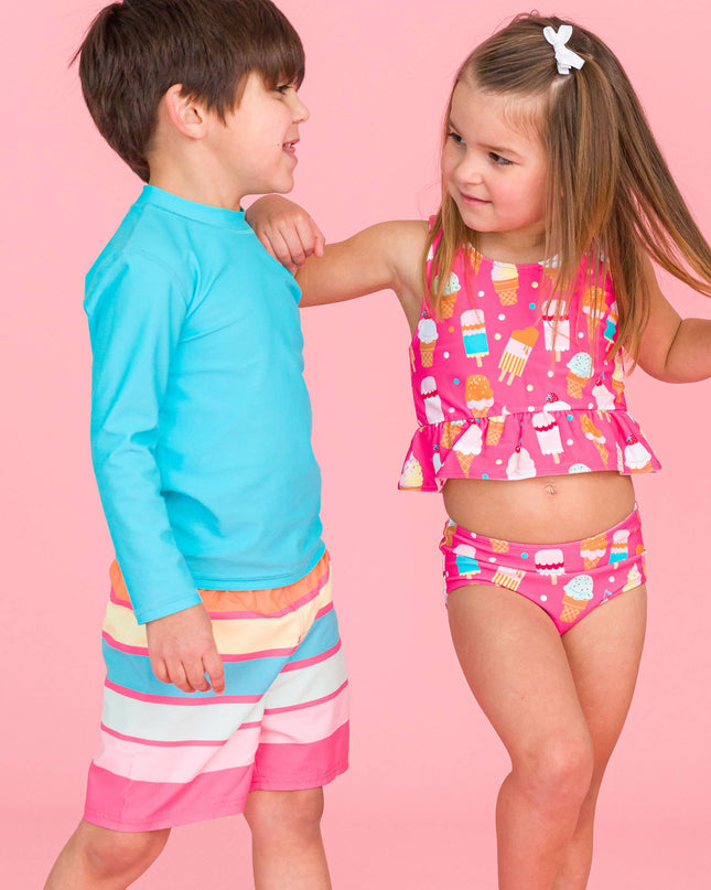 Bright Aqua Long Sleeve Rash Guard