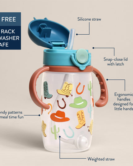 Itzy Sips™ - Straw Cup With Snap-Close Lid: Giddy Up!