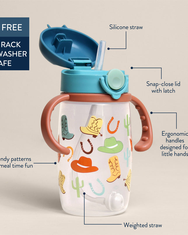 Itzy Sips™ - Straw Cup With Snap-Close Lid: Giddy Up!