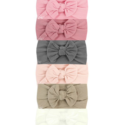 Stretchy Bow Baby Headband Bundle : 6 Colors