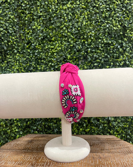 Fuschia Western Vibes Knot Headband