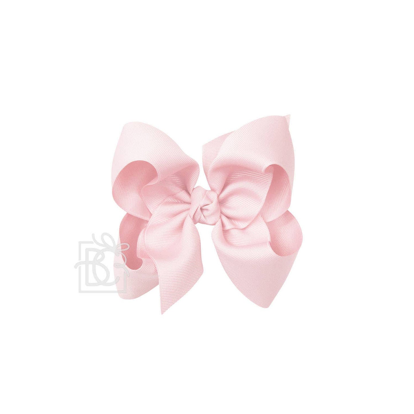 SIGNATURE GROSGRAIN BOW ON CLIP: 6.5" Jumbo - 2.25" Ribbon on Lg. Alligator Clip / LT. PINK