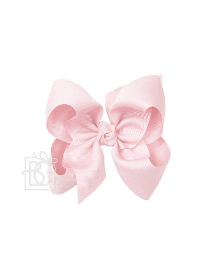 SIGNATURE GROSGRAIN BOW ON CLIP: 6.5" Jumbo - 2.25" Ribbon on Lg. Alligator Clip / ELECTRIC BLUE