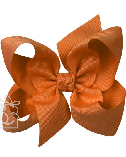 6" Solid Grosgrain Bow | Ginger