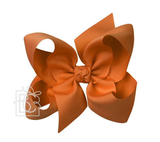 6" Solid Grosgrain Bow | Ginger