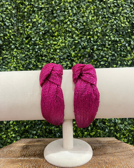 Fuschia Sequin Knot Headband