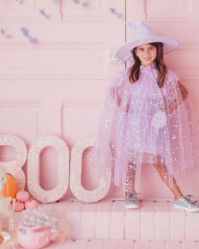 Lilac Star and Moon Halloween Tutu Dress