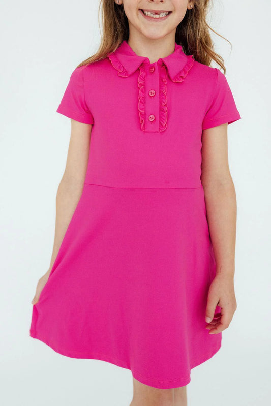 Hot Pink Polo Dress