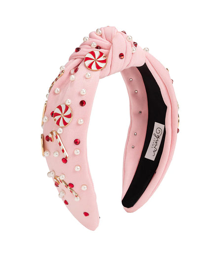 Women’s Candy Cane Christmas Gemstone Headband