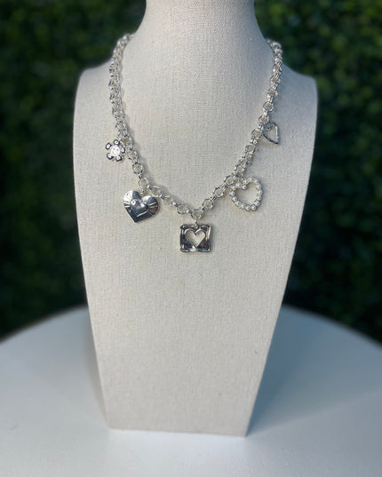 Flirty Charm Necklace | Silver
