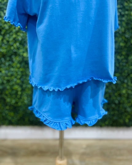 Ruffle Shorts | Blue