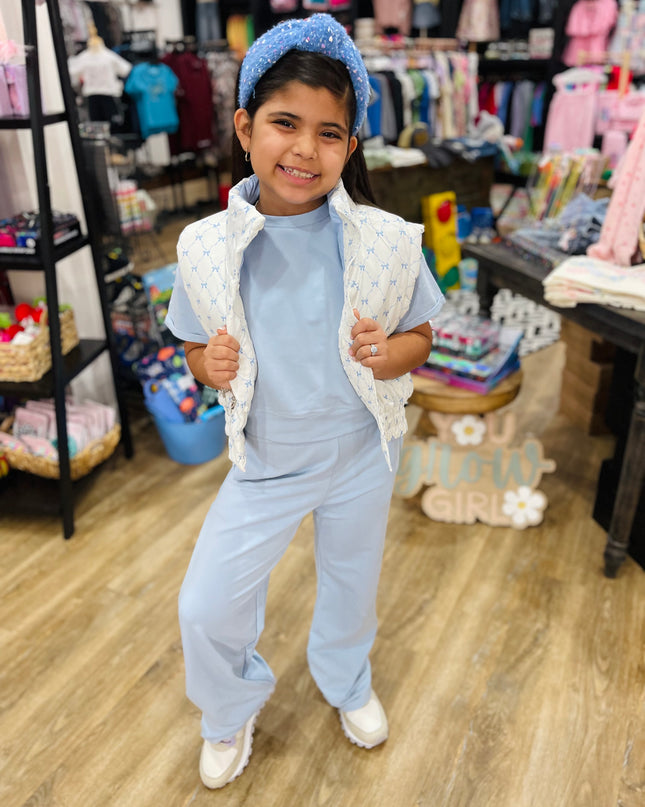 French Terry Roll-Up Sleeve Top | Saltwater Taffy