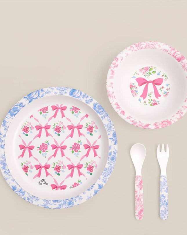 Itzy Bistro™ - 4 piece dining set: Ribbons & Roses