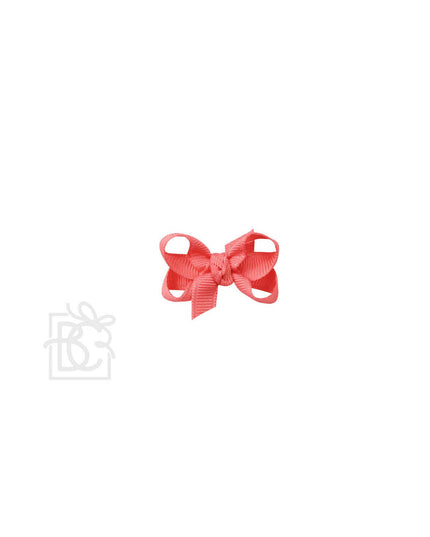 SIGNATURE GROSGRAIN BOW ON CLIP: 6.5" Jumbo - 2.25" Ribbon on Lg. Alligator Clip / ANTIQUE WHITE