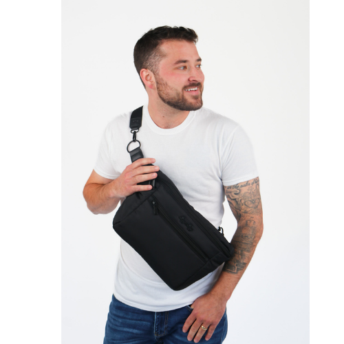 Ritzy Pack  Fanny Pack & Crossbody Diaper Bag: Black
