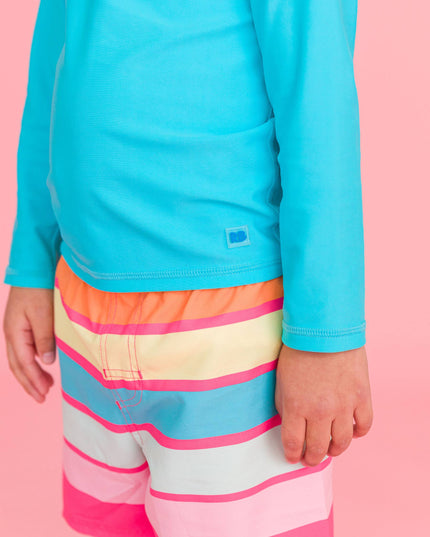 Bright Aqua Long Sleeve Rash Guard