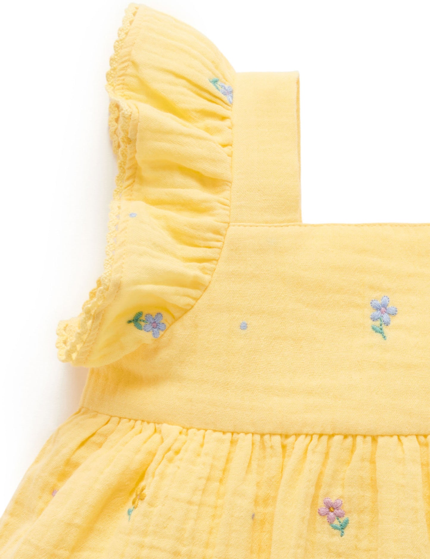 Multicolored Flowers Dress | Yellow