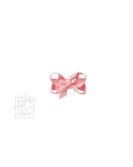 SIGNATURE GROSGRAIN BOW ON CLIP: 6.5" Jumbo - 2.25" Ribbon on Lg. Alligator Clip / ANT. MAUVE