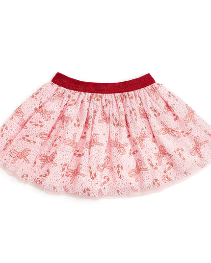 Candy Cane Bow Printed Christmas Tutu
