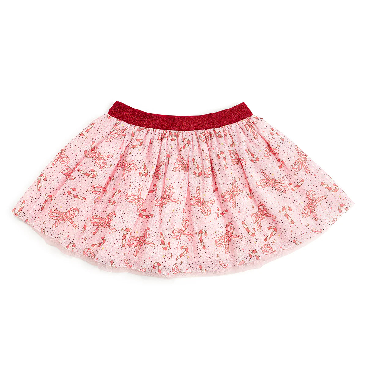 Candy Cane Bow Printed Christmas Tutu