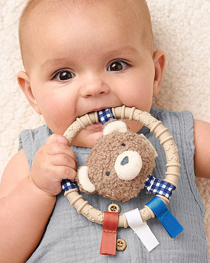 Itzy Ring Pal™ - Teething Ring with Plush Character: Red Tomato