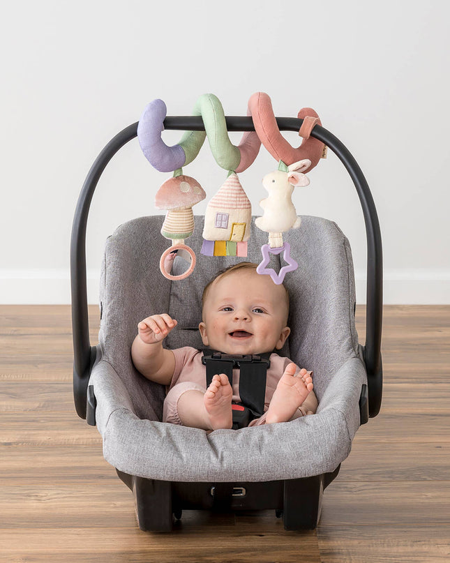 Bitzy Bespoke Itzy Bitzy Spiral Car Seat Activity Toy: Pastel