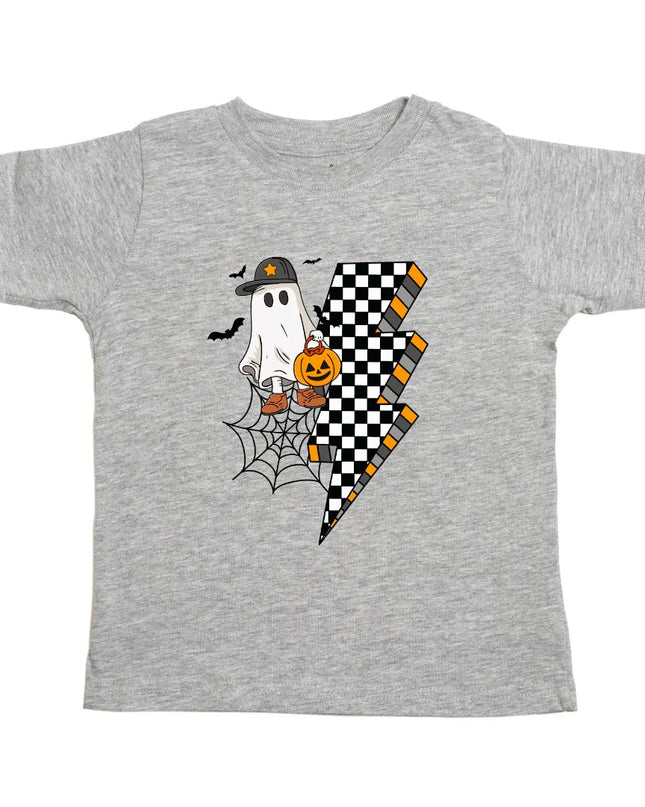 Checkered Ghost Halloween Tee